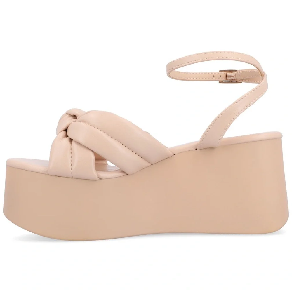 Journee Collection Women's Tan Platform Sandals